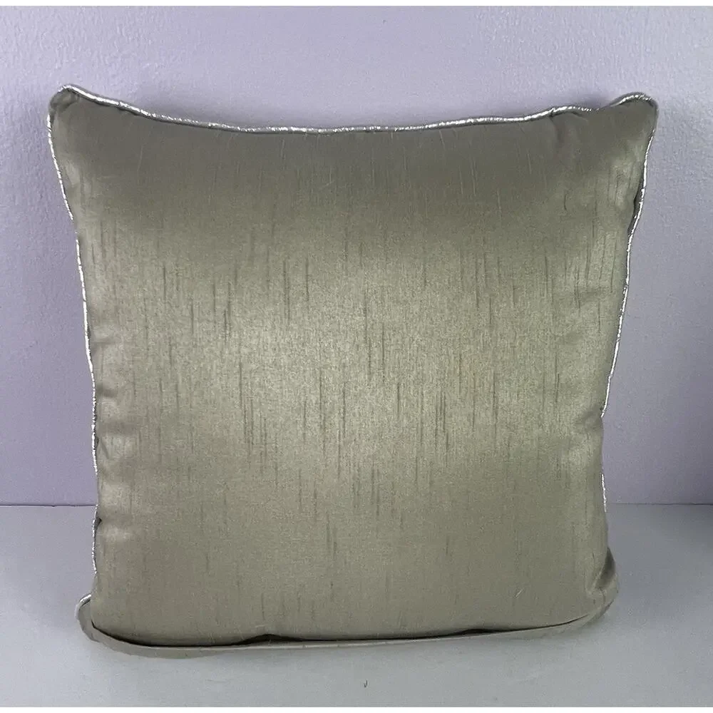 Pier 1 Throw Pillow Gold Christmas Holiday Dont Get Your Tinsel In A Tangle